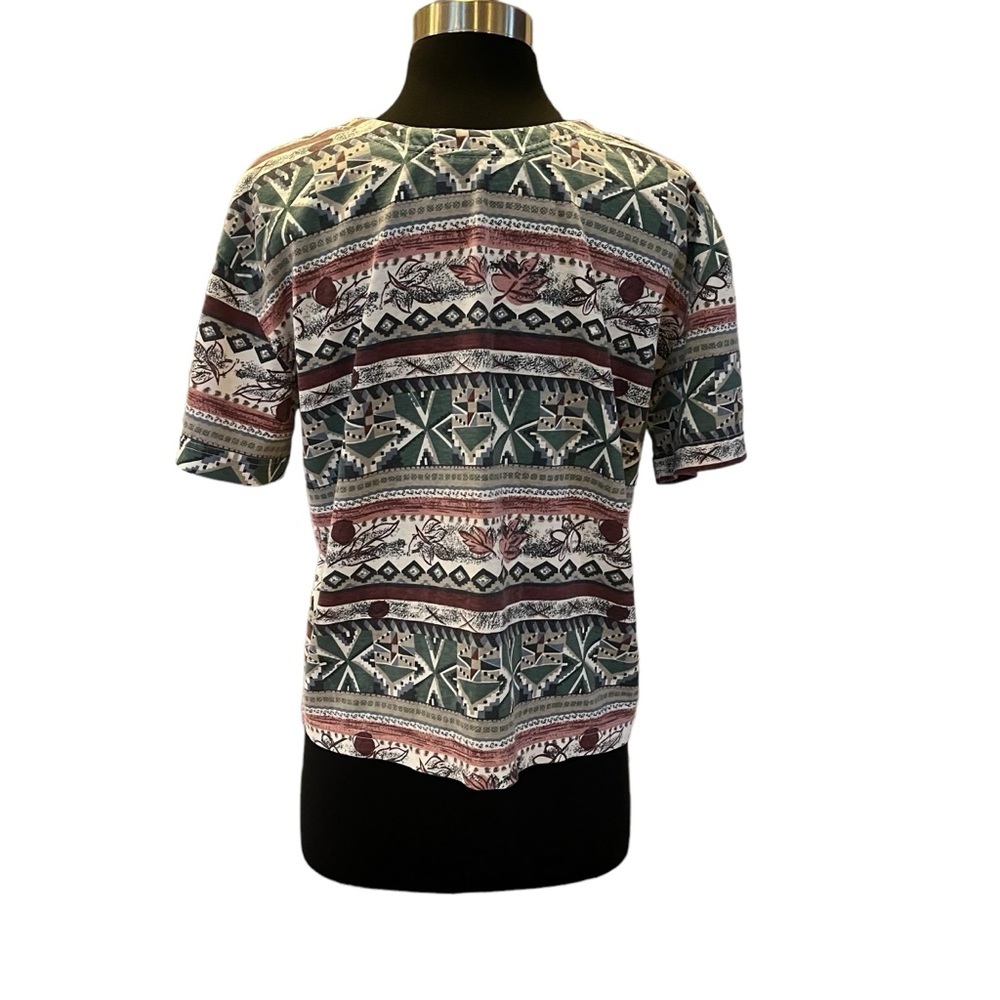 Vintage southwestern abstract print crewneck T-shirt S - Picture 5 of 11